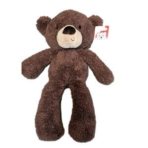 Gund FUZZY Dark Chocolate Brown Teddy Bear Plush 320115 Floppy NWT Toy 14"